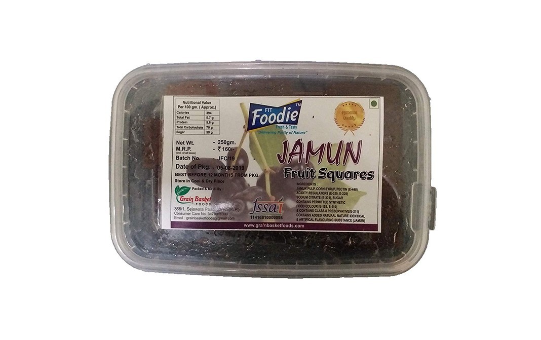 Fit Foodie Jamun Fruit Squares    Pack  250 grams